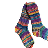 Scrappy Frankenstein Wool Socks, Whimsical Patterns, Ideal for Cold Days and Cozy Nights, Quirky Gift for Friends & Family